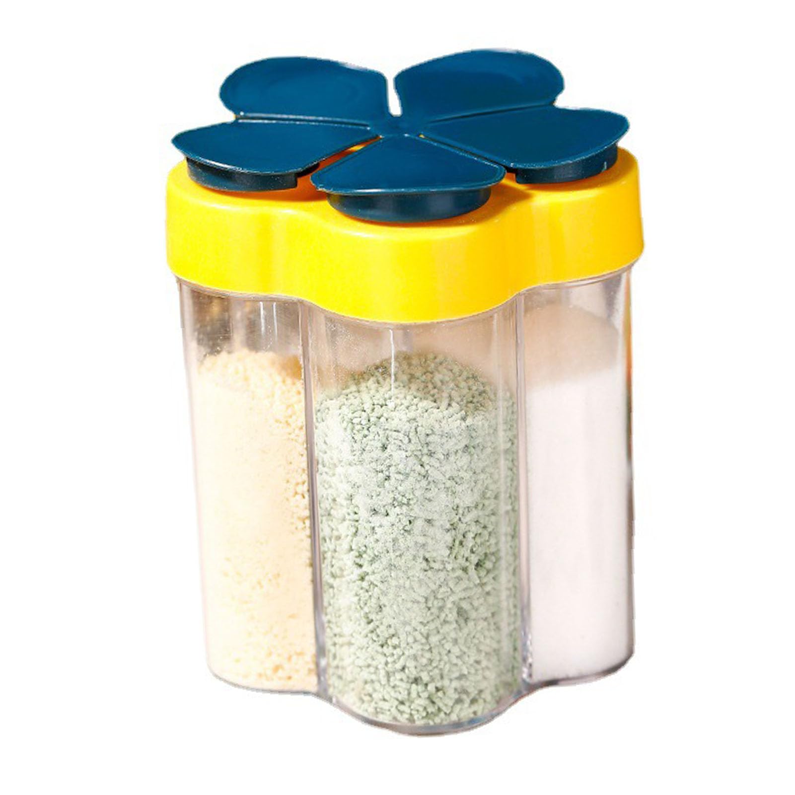 Riuulity 5 in 1 Airtight Travel Containers with Flip Top Lids and Labeling Space for Camping Barbecue Picnic, Portable Seasoning Box for Outdoor (01)