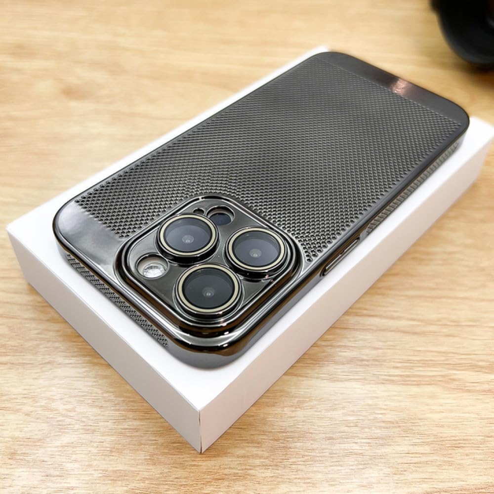 Coque de téléphone à dissipation thermique pour iPhone 15 Pro noire - 6