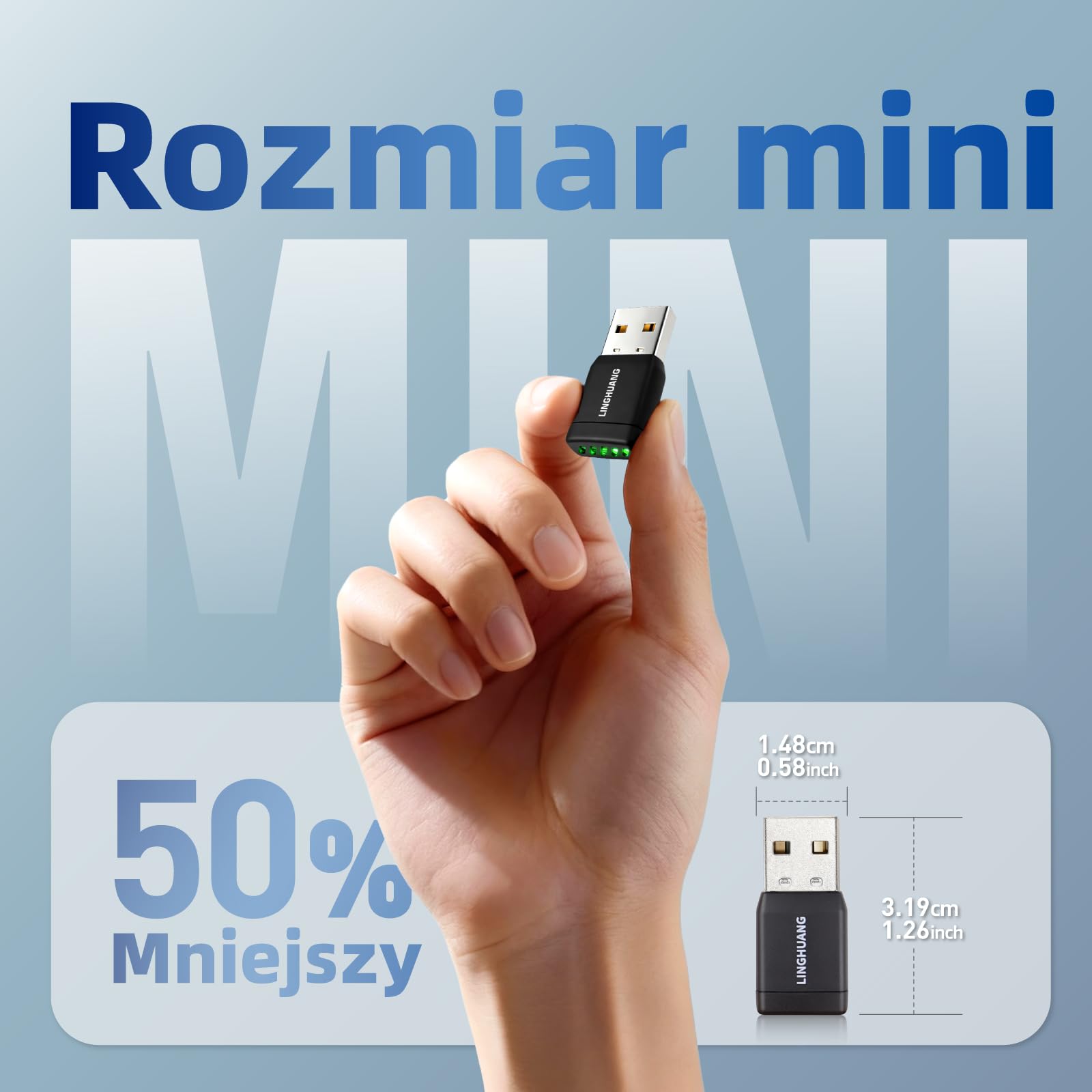 LINGHUANG Adapter bezprzewodowy Carplay i mini bezprzewodowy adapter do systemu Android Auto Wireless, przekształca kabel w bezprzewodowy, Plug & Play, szybkie i stabilne połączenie, kompatybilny z