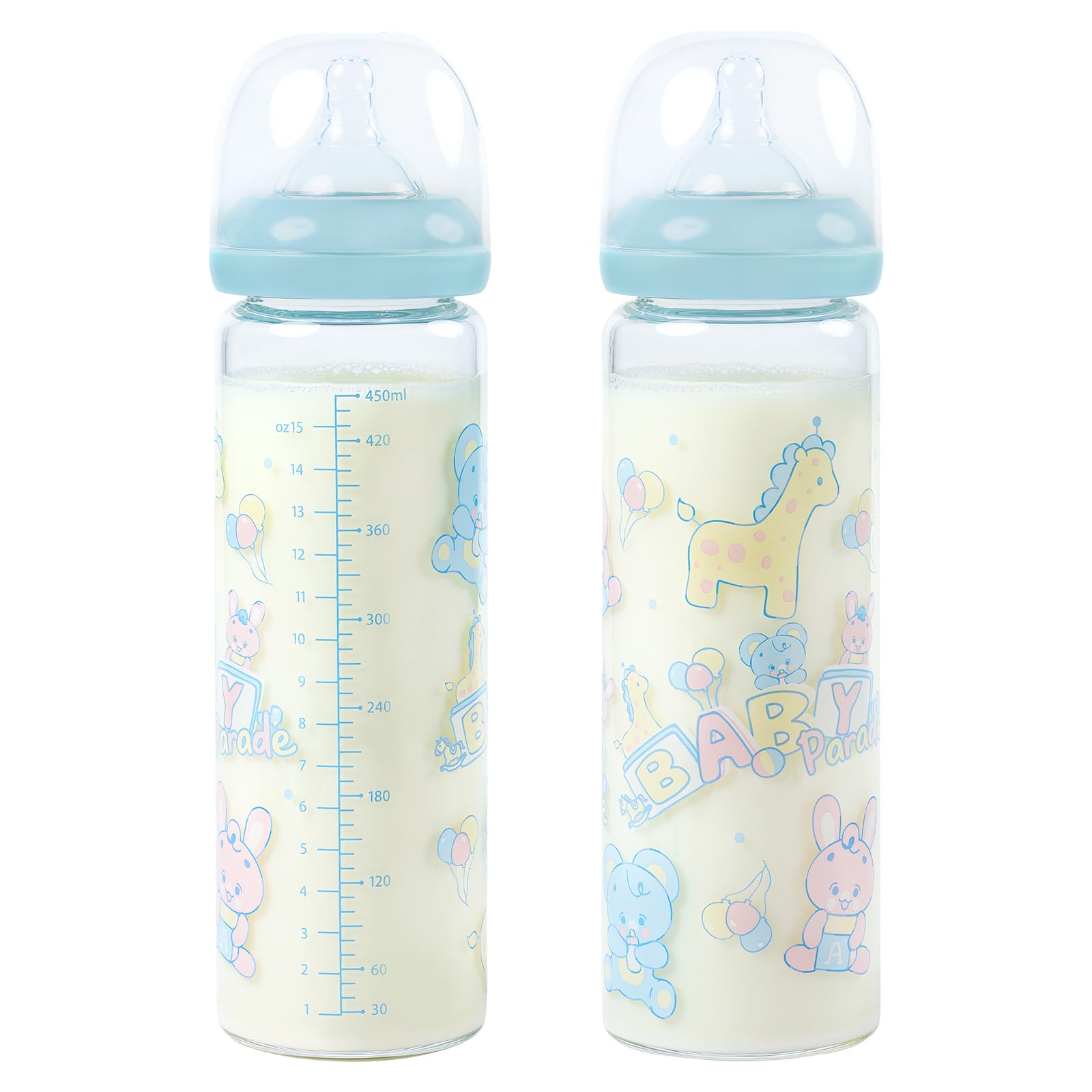 LittleForBig Erwachsene Flasche Ultra Gedruckt Spezialität überdimensioniert Glas Fütterung Baby Parade Muster