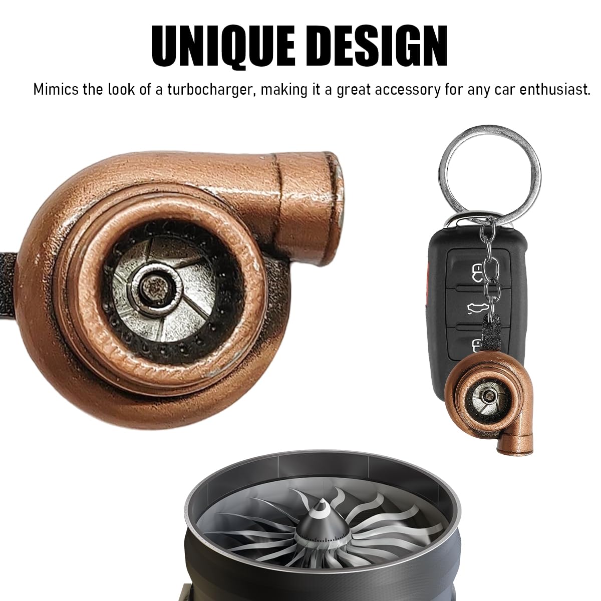 Snapklik.com : ZNDAW Turbo Keychain, Creative Metal Spinning ...