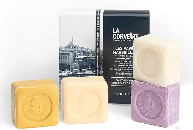La Corvette Les Pavés Marseillais - Set of 4 Marseille Soaps with Provencal Scents