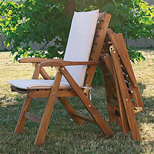 Begonia Wooden Armchair with Ecru Cushion