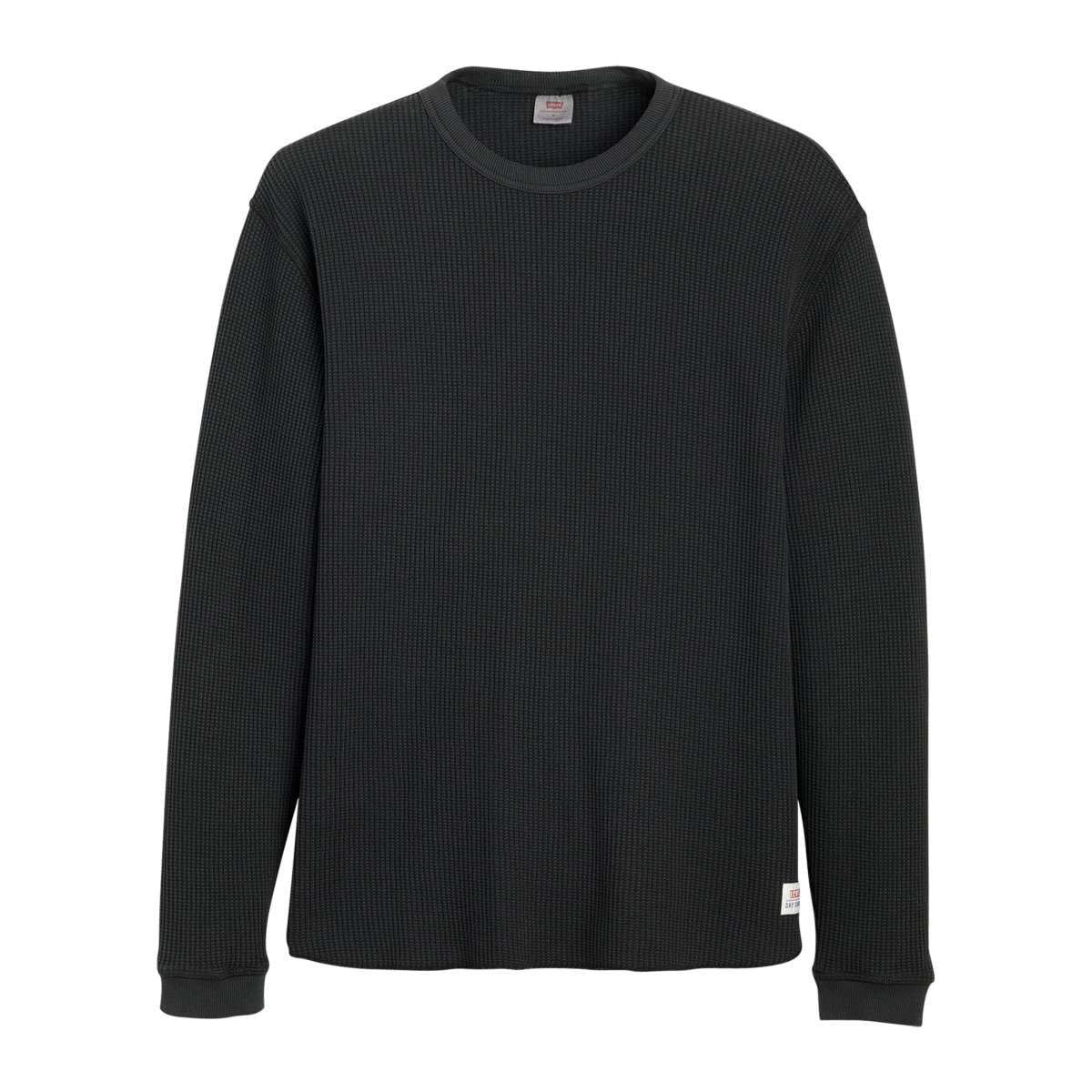 Levi's Men's Ls RLX Thermal Tee T-Shirt, Mineral Black Garmen, L