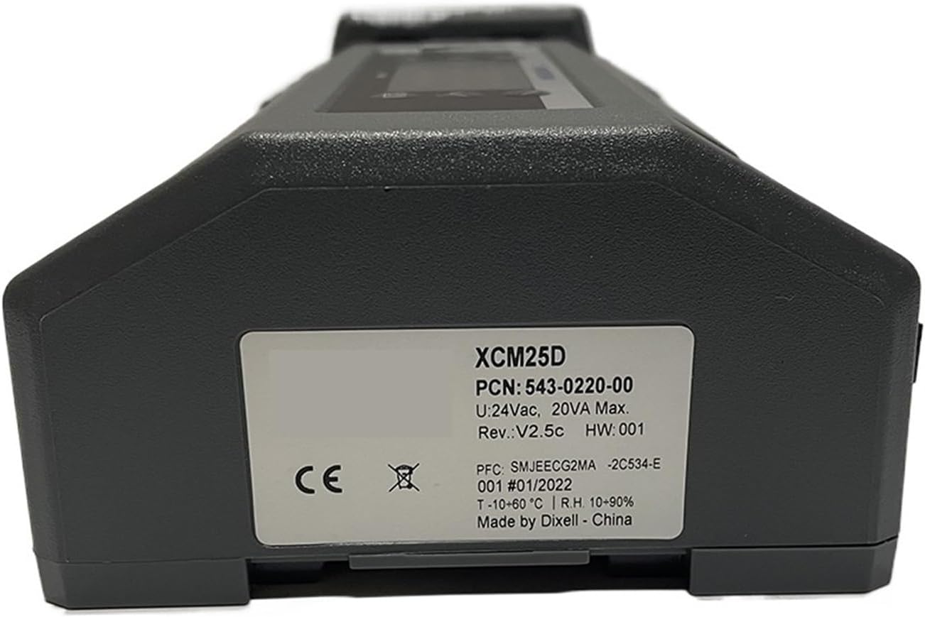 Side view of ZDJKOPCVR Unit Controller XCM25D showing product label with specifications