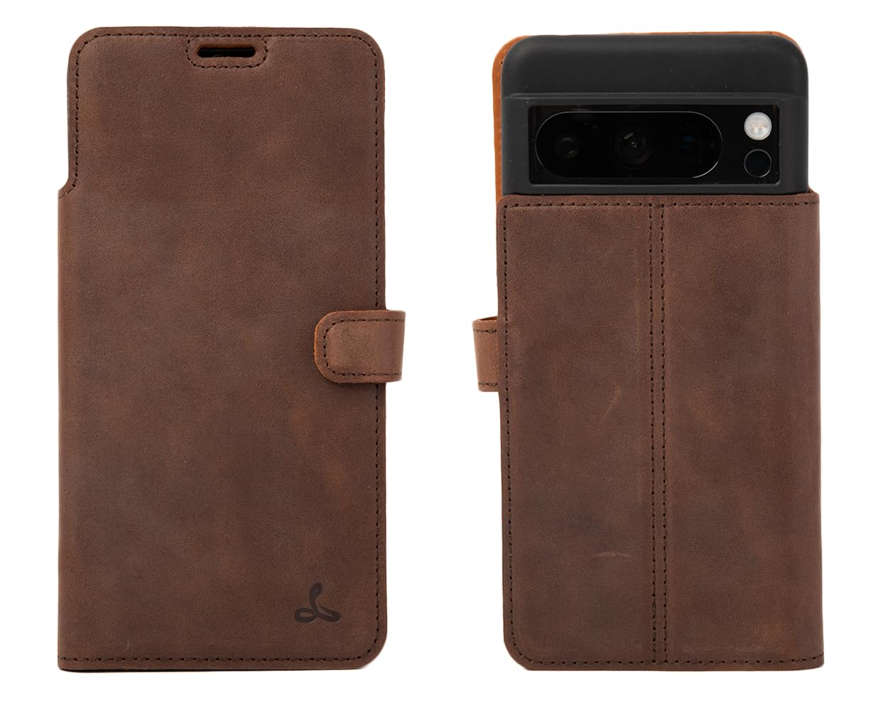 Snakehive Leather Wallet Phone Case for Google Pixel 8 Pro || Vintage Wallet || Genuine Leather with Viewing Stand & 3 Card Holder || Flip Folio Cover with Card Slot (Brown)