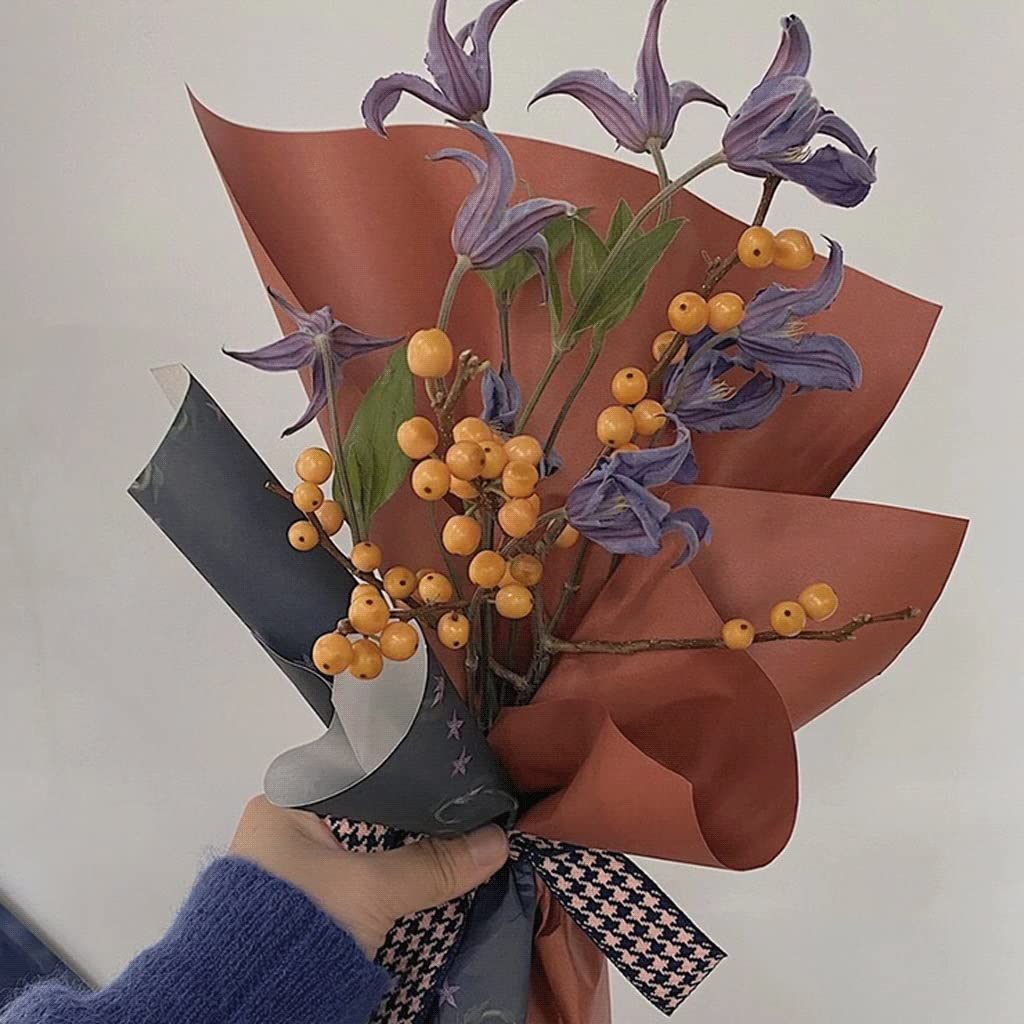 ZQDMYT Papier Cadeau Enroulement Papier Kraft Papier rétro Couleurs Quatre Couleurs Bouquet Cadeau Cadeau Artisanat d'emballage for la Saint-Valentin d'anniversaire Cadeau (Color : Beige)