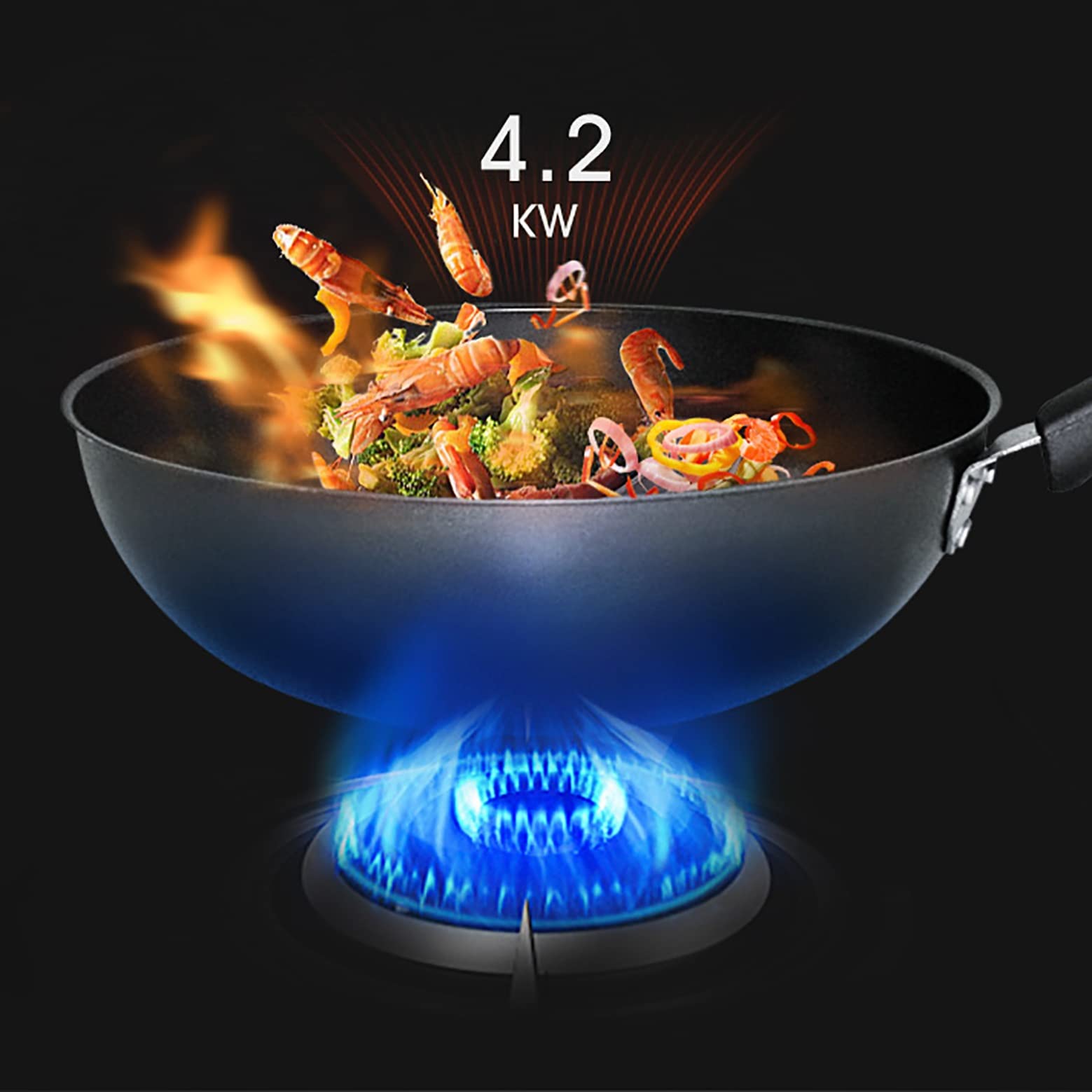 Placa de gas 4.2KW Cocina de gas, 33CM Placa de gas Cocina de sobremesa Cocina de gas Quemadores individuales LPG NG Estufa de gas for el hogar Cocina Camping Caravana Cocina Compacta [Clase de e