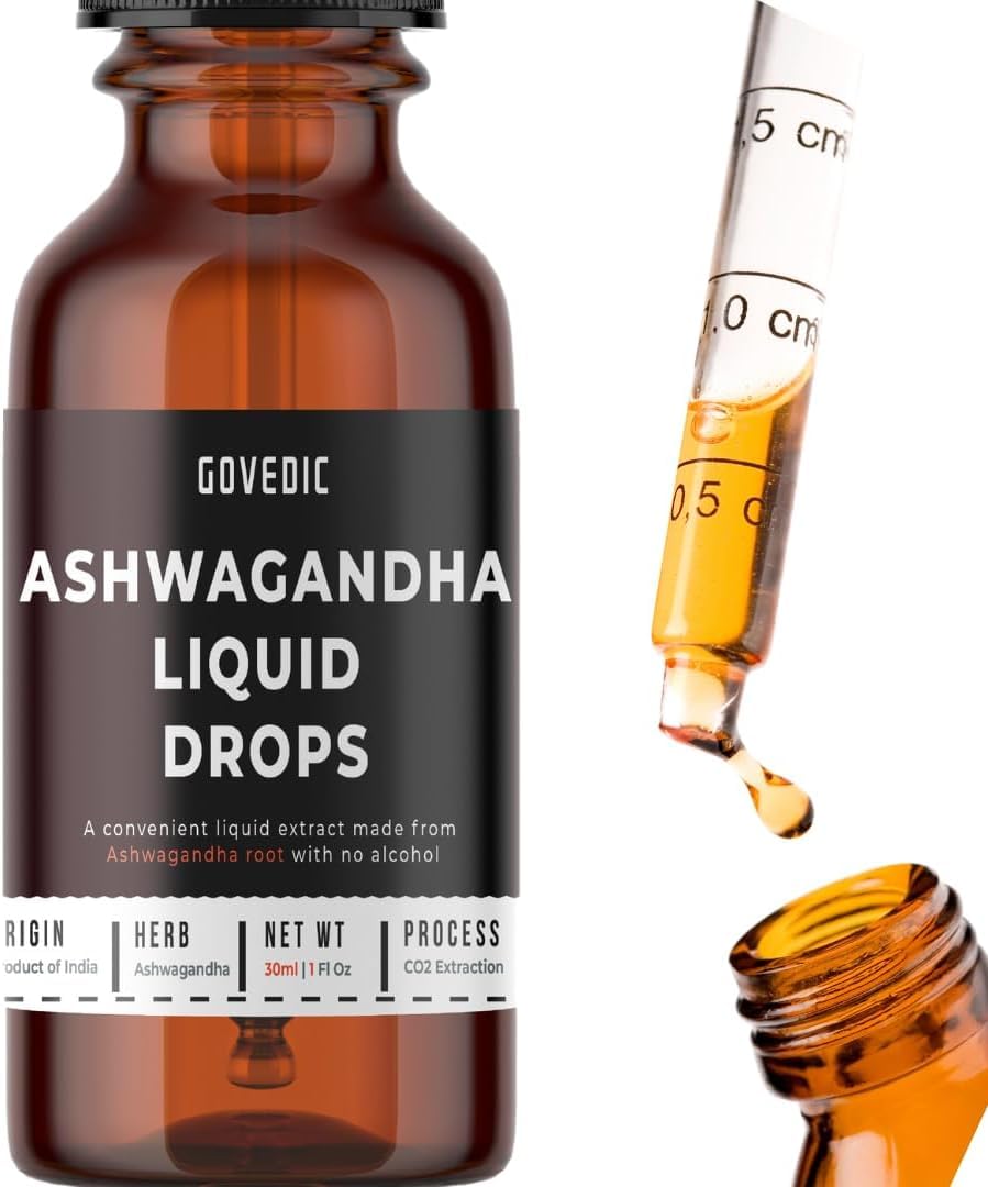 Ashwagandha Liquid Drops Concentrated 30ml Pack of 1 | 60 Servings of 500mg Organic Root Tincture Extract Supplement | High Potency & Fast Absorption (B0CWLMF976) Amazon Price History, Amazon Price Tracker
