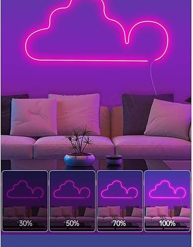 Miniatura 7 de Toonshare Luces LED para dormitorio, tira de luces LED RGB multicolor, iluminación multicolor, cuerda de tubo de neón, luces de neón flexibles para