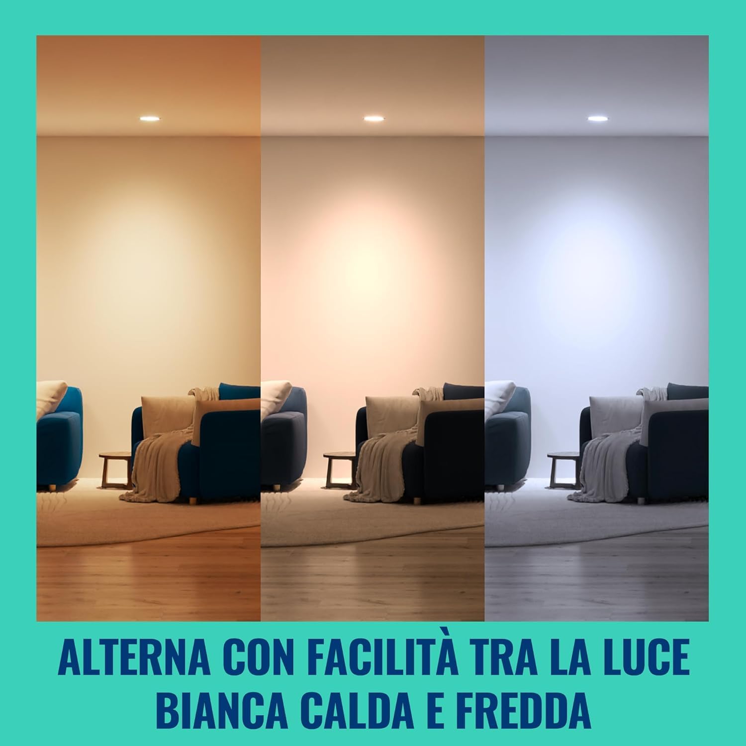 WiZ Faretto smart LED in vetro GU10, Confezione da 4 | Luce bianca e colorata, Equivalente 50 W, 2200-6500 K, 345 lm, Intensità regolabile, Smart Home, Compatibile con Alexa