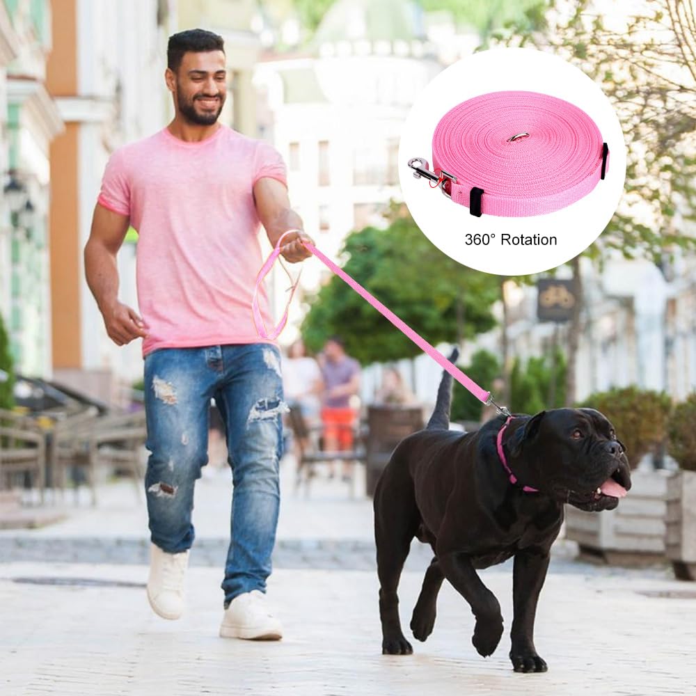 Long chien Laisse robuste et étanche pour chiens, grande laisse 10 m, verrouillage mousqueton, idéale pour petits et moyens animaux