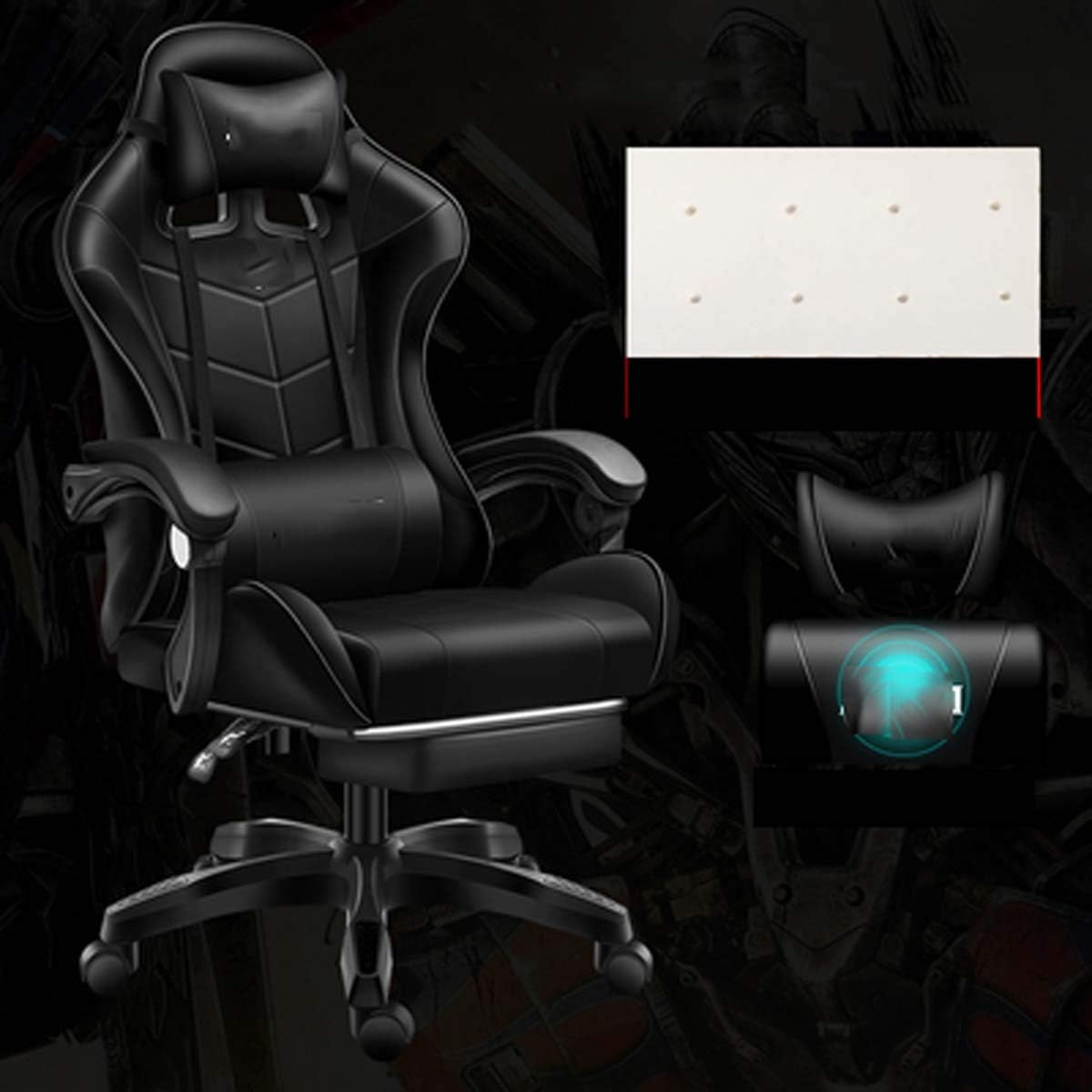 Cápsula Espacial Presidente Juego Cómodo Sedentario Internet Cafe Silla De La Computadora Competitiva Estudiante Estudio Compartida Juego Trasero De La Silla Silla,C
