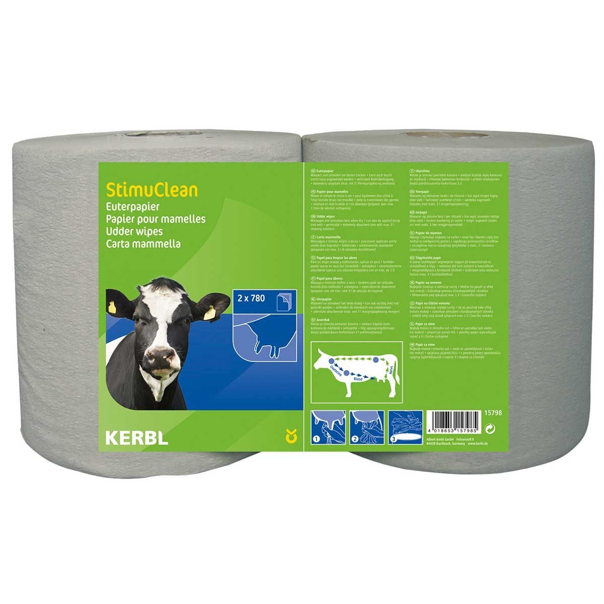 Kerbl StimuClean Euterpapier, extra 2x780 Blatt