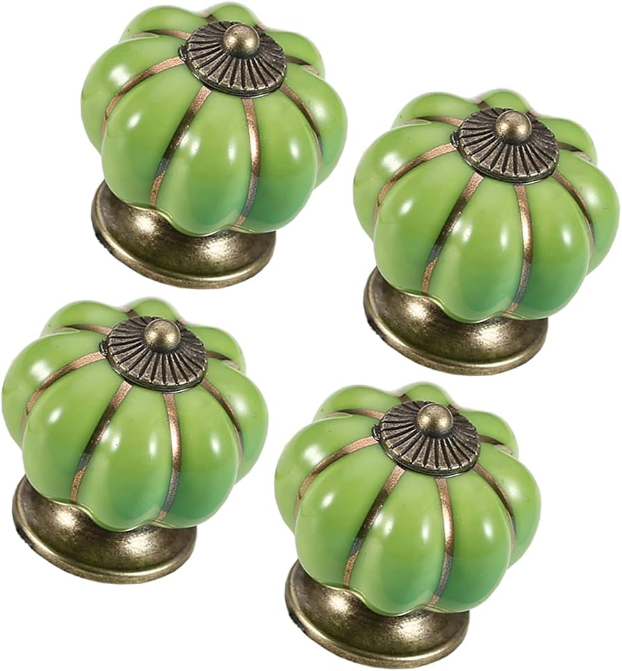 Amazon.co.jp: 4点セット 取っ手 つまみ 引き出しノブ かぼちゃ形 DIY