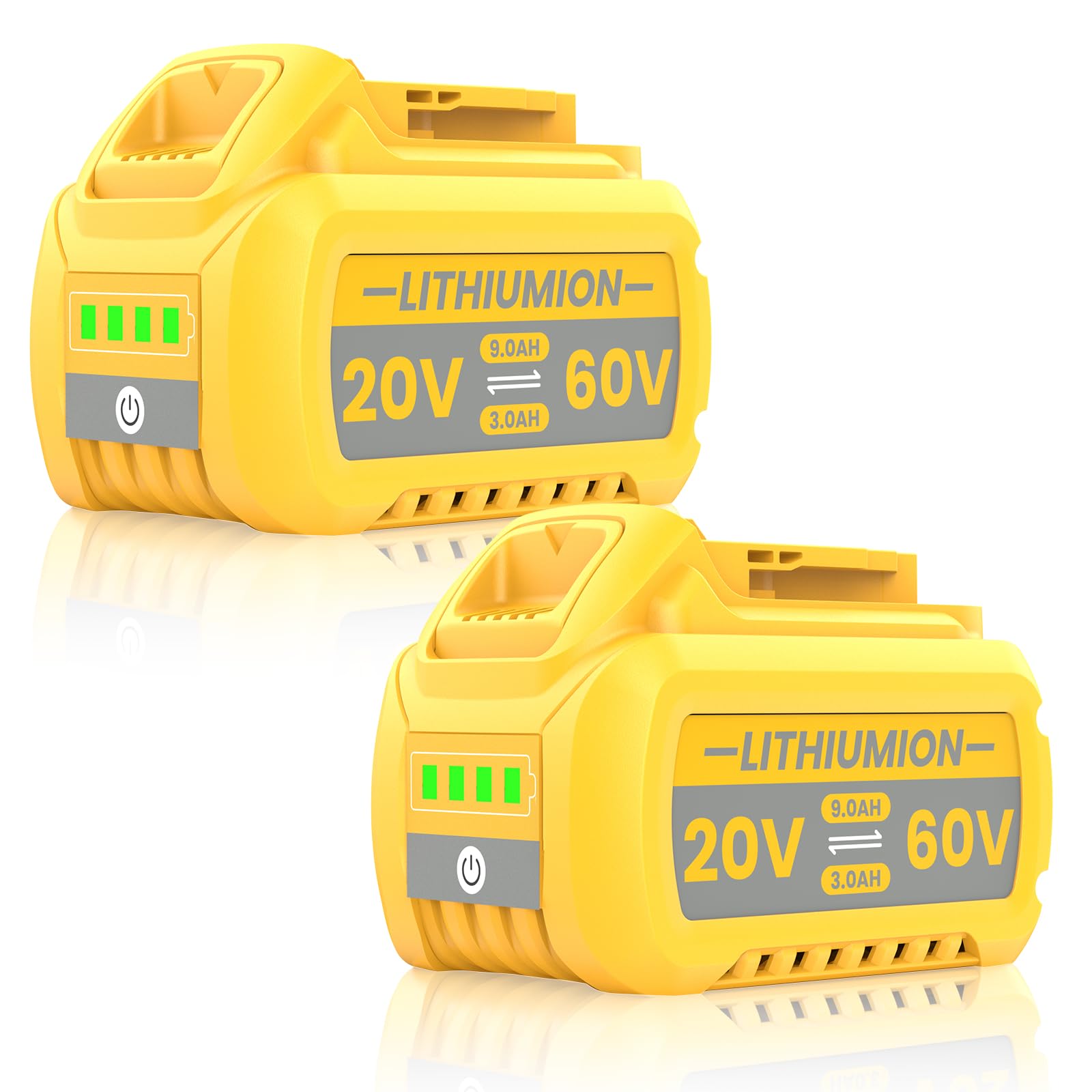 2Pack 9.0Ah Replacement for Dewalt 20V 60V Flexvolt Battery Compatible with Dewalt 20 60 Volt Max Battery DCB609 DCB606 DCB612 DCB200 DCB201 DCB203 DCB204 DCB206 DCB207 DCB209 Cordless Tools