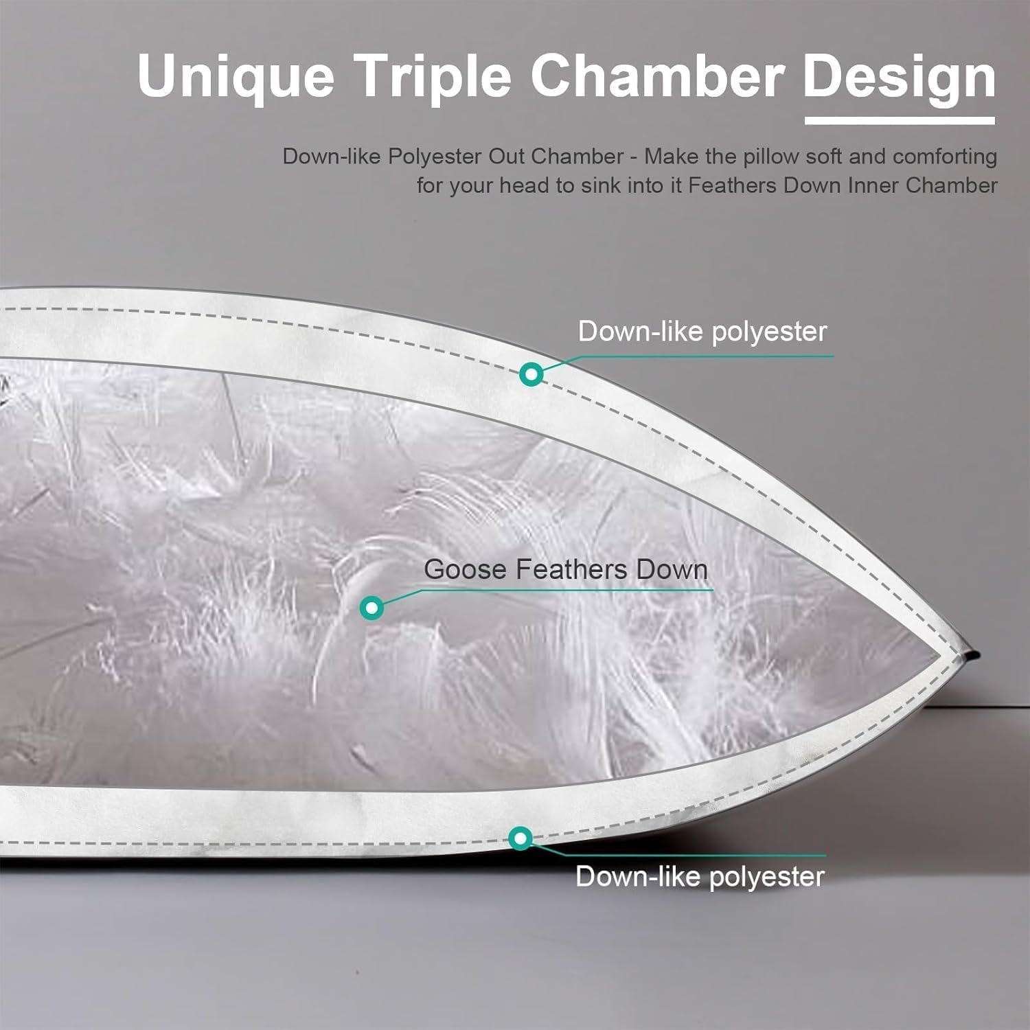 APSMILE Organic Cotton Duvet Oversized King & King Pillows Set of 2