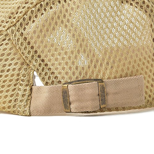 Image of VOBOOM Men Breathable Mesh Summer Hat Adjustable Newsboy Beret Ivy Cabbie Flat Cap