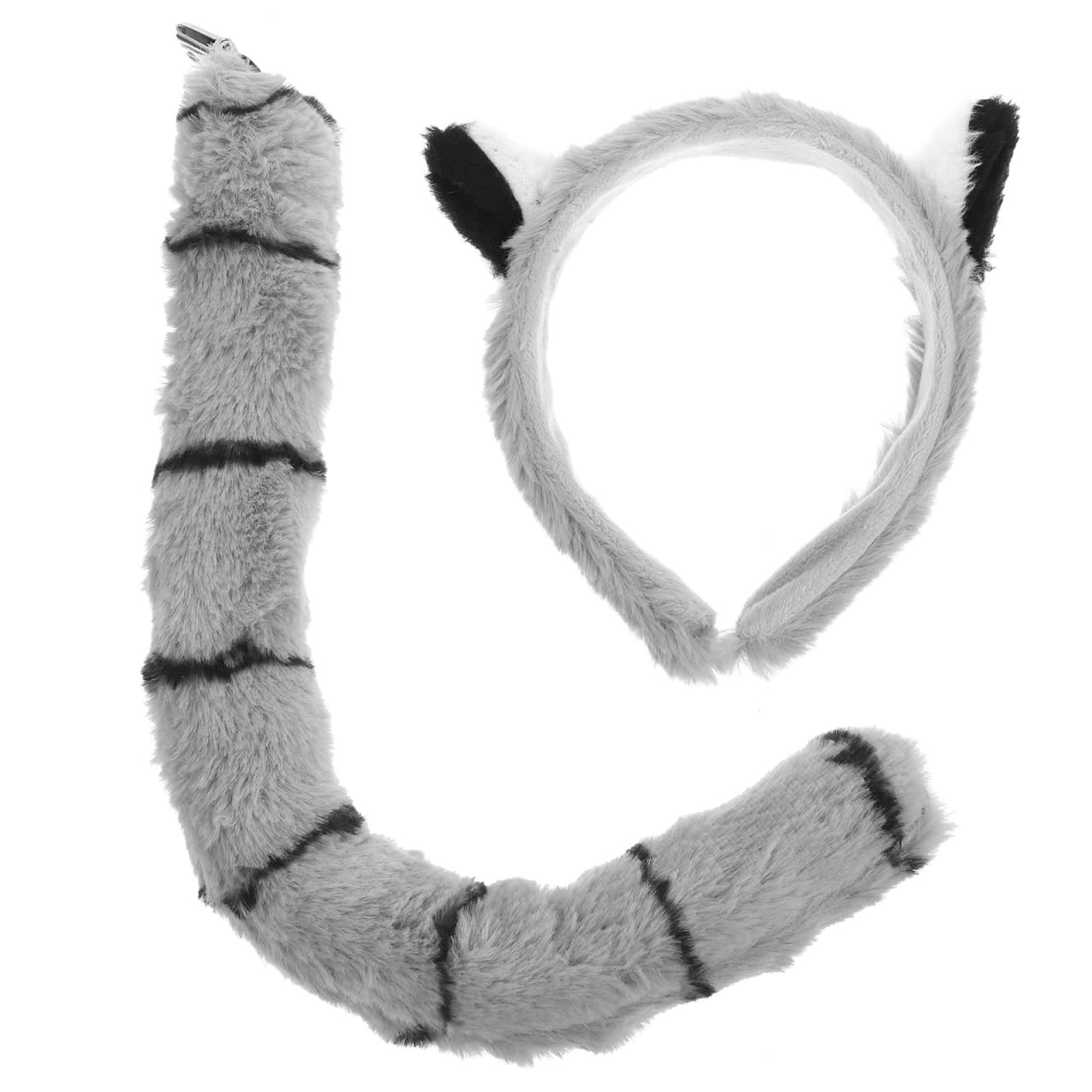 1 Set Lemuroid Cosplay Costume with Plush Headband and Tail for Kids, Perfect for Halloween, Cosplay Parties, and Dress up