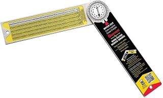 Starrett ProSite 505 Aluminum Combination Protractor - Ideal for Carpenters, Plumbers, and DIY Home Improvement - 7" Length, Dial Reading Type - CP505A-12