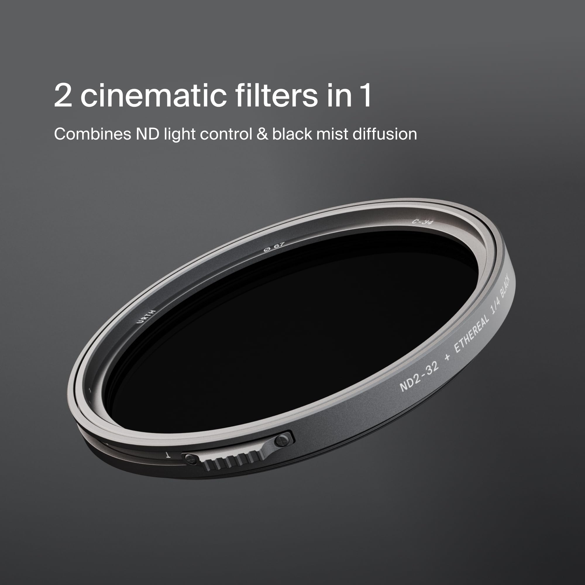 Urth 82 mm Filtro Variabile ND2-32+Diffusione Black Mist¼ Etereo(Pro) Filtri professionali avanzati con nano-rivestimento multistrato per una polarizzazione migliorata e un effetto di cinematografica