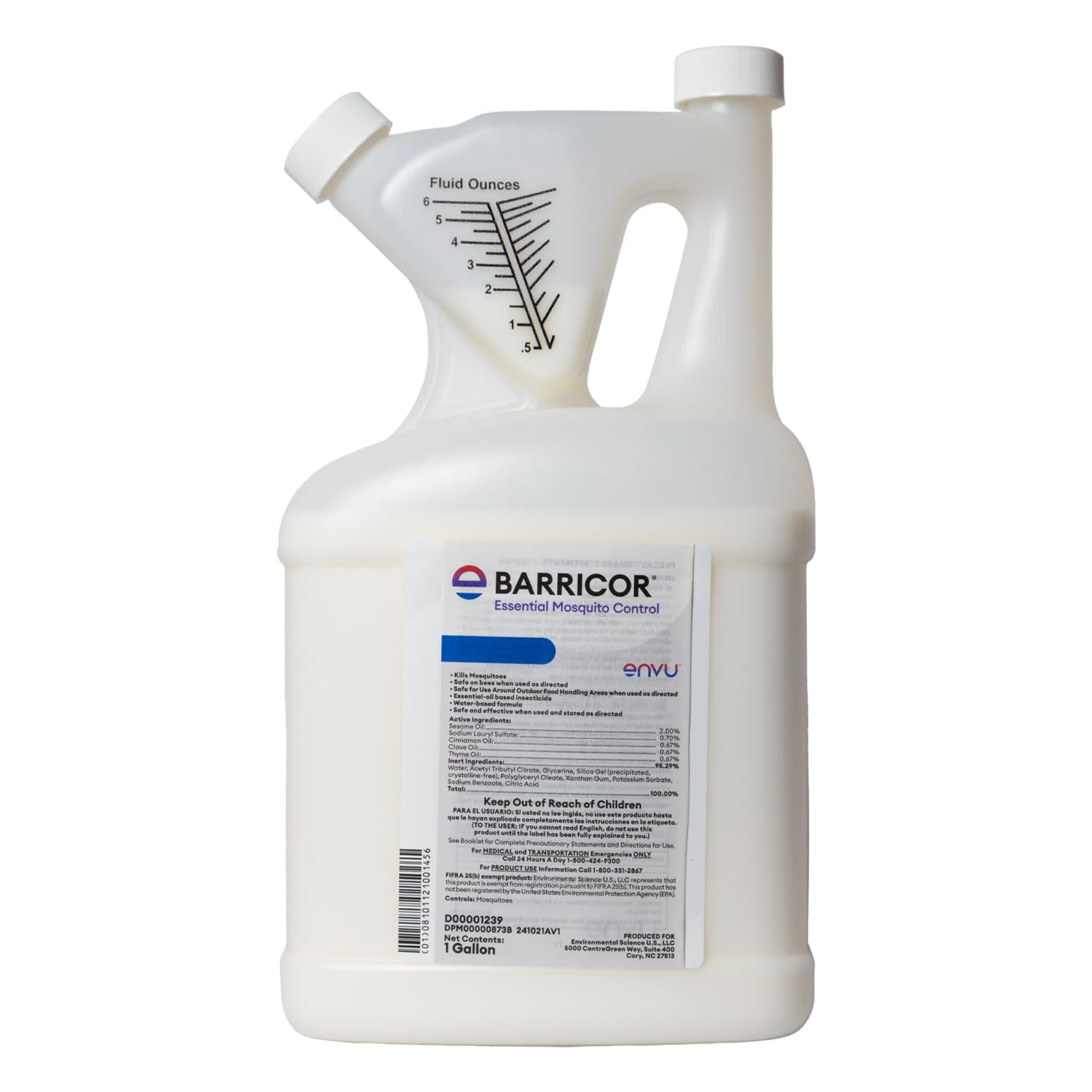 Barricor Essential Mosquito Control Concentrate 1 Gallon | Essential Oil Formula | Botanical Spray Designed for Yard and Perimeter Treatments for Mosquitos