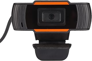 Pwshymi Webcam with Microphone, 30fps Rotatable Design 1080P Web Cam for Meeting for Online Class for Live Broadcast(Black 1920 * 1080 pixel UHD inner microphone)