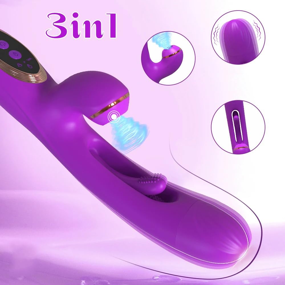 Vibratore Vibratore per accarezzare il coniglio Per Donne G-Spot Tapping Clitoride Massaggio per clitoride Potente modalità multipla Giocattolo del sesso Articoli per donne Per Adulti Vibratore
