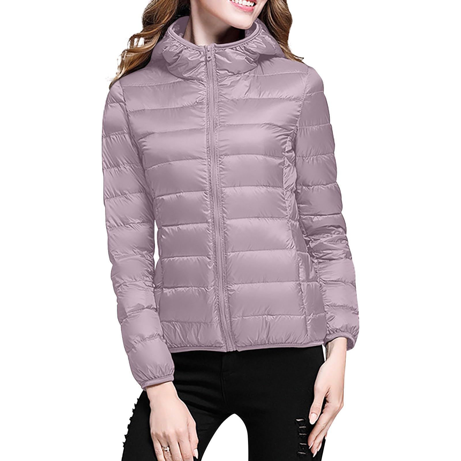 Tages Deal Bestellung Kam Nicht An Jacke Damen Warme, Leichte Damenjacke Mit Kapuze, Winddichter Wintermantel, Schmaler, Kurzer Wintermantel Mit Kapuze, Warmer Weißer Winterjacke Reise Must Haves