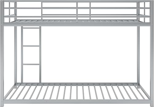 Miniatura 53 de Merax Litera de metal individual sobre individual, litera baja con escalera, color negro Negro -,plateado,Blanco,https://www.amazon.com/dp/undefined