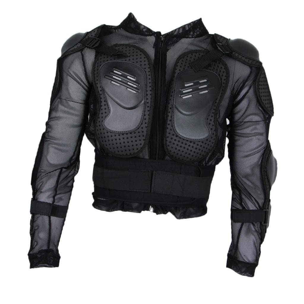 Motorrad Schutzjacke Körperpanzer Protektoren Jacke mit Widerstandsfähiger Pe Schale für Motorradfahren Extremsport Outdoor Winteraktivität, Schwarz XL