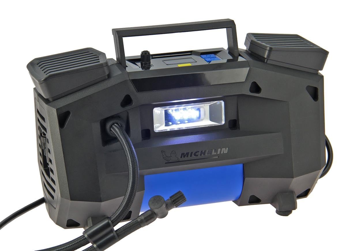 Michelin 009538 Kompresor samochodowy z LED z adapterem Uchwyt w obudowie