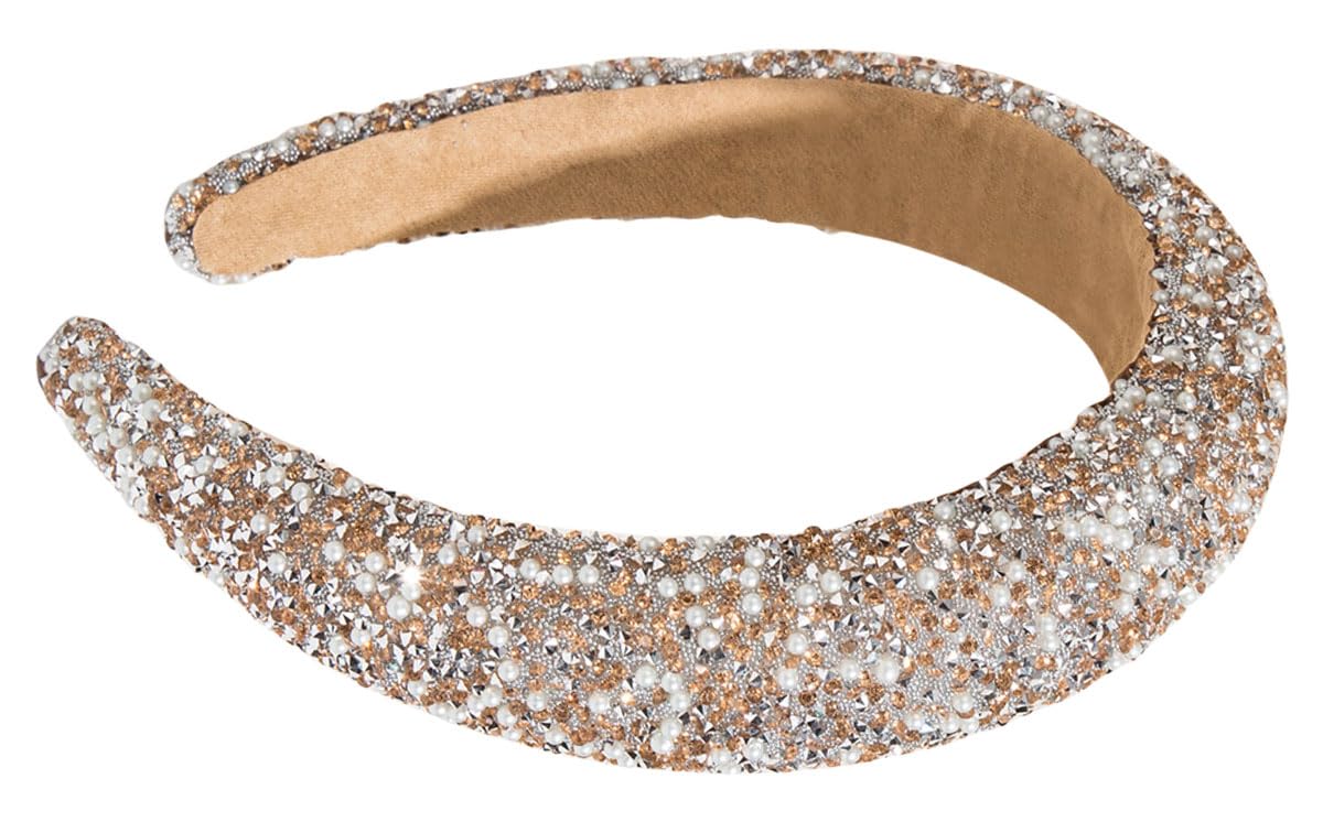 Headbands for Women Girls Rhinestone Glitter Non-Slip Wide Head Band Sparkly Hairband Hair Accessories 5416 - Image 4