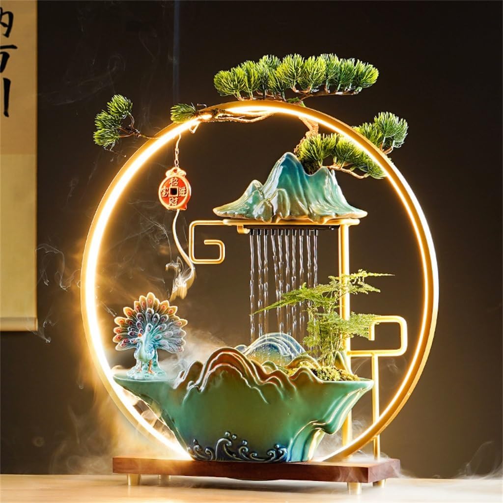 Water Ornaments Creative Fountain Fortune Transfer Office Living Room Desktop Housewarming