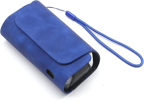 Miniatura 1 de EPMANN Flip Double Book Leather Case Bag Case Case Wallet Holster Fit for Iqos 30 DVD Storage case Color  Blue