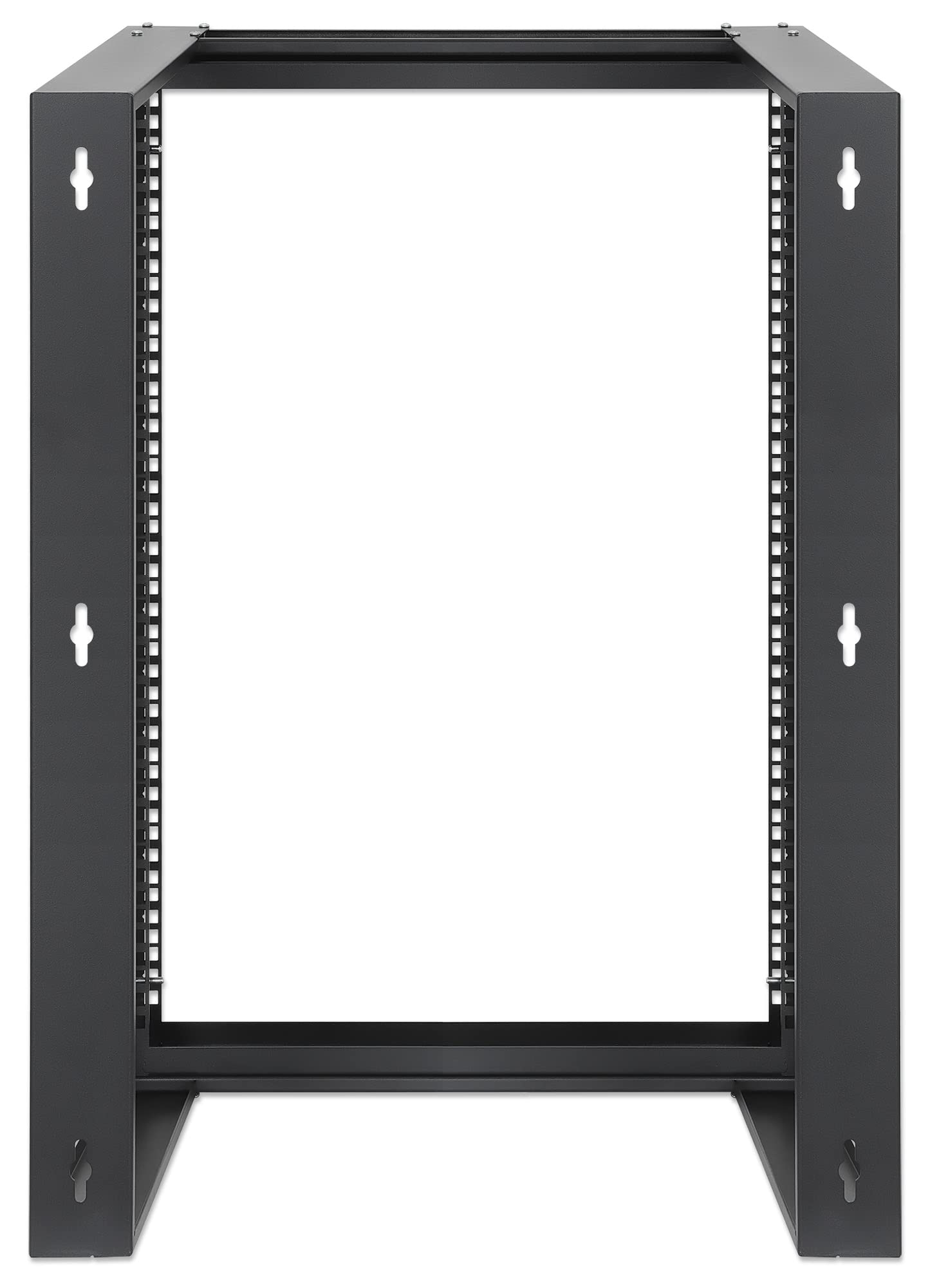 INTELLINET 716208 Armadio a Muro 19" Open Frame 2 Montanti Flat Pack 15U Nero