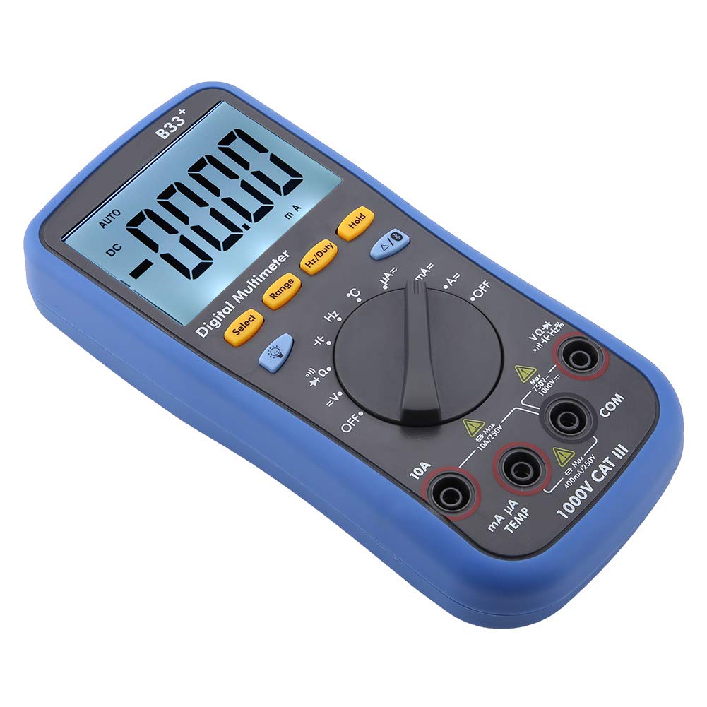 Keenso Smart Voicereading Digital Multimètre B33 + pour Mesurer l'électricité et la Température pour un Usage Domestique et des Amateurs