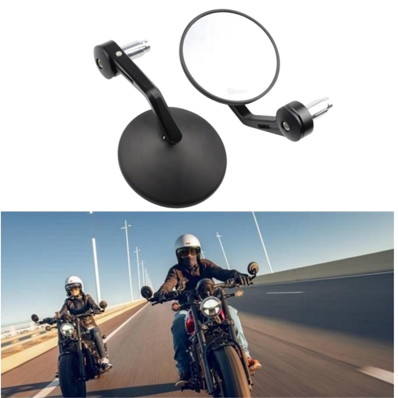 Lusterko wsteczne do motocykla Pasuje do Yamaha MT/FZ/TMA Pasuje do Z650-up CB-R lusterko wsteczne 7/8 "uchwyt motocyklowy lusterka końcowe czarna strona(No 4 mirror)