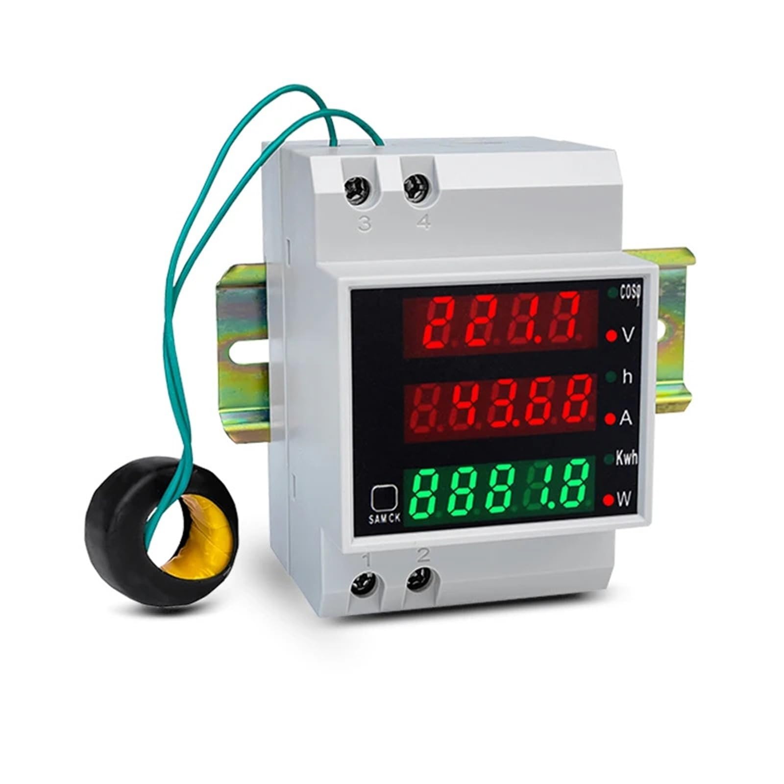 Medidor digital multifunción CA, factor de potencia activa, energía eléctrica, amperímetro D52-2047 AC200V-450V /AC80V-300V 1 unidad(External CT,AC200V-450V)