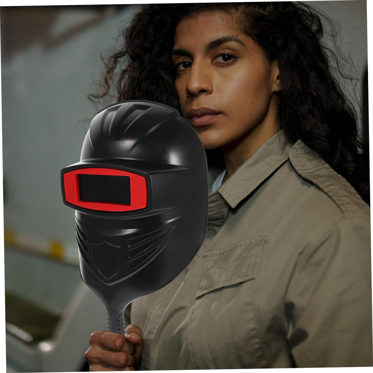 Handgeführte Schweißer Gesichtsmaske 2 Stück Kunststoff Schwarz