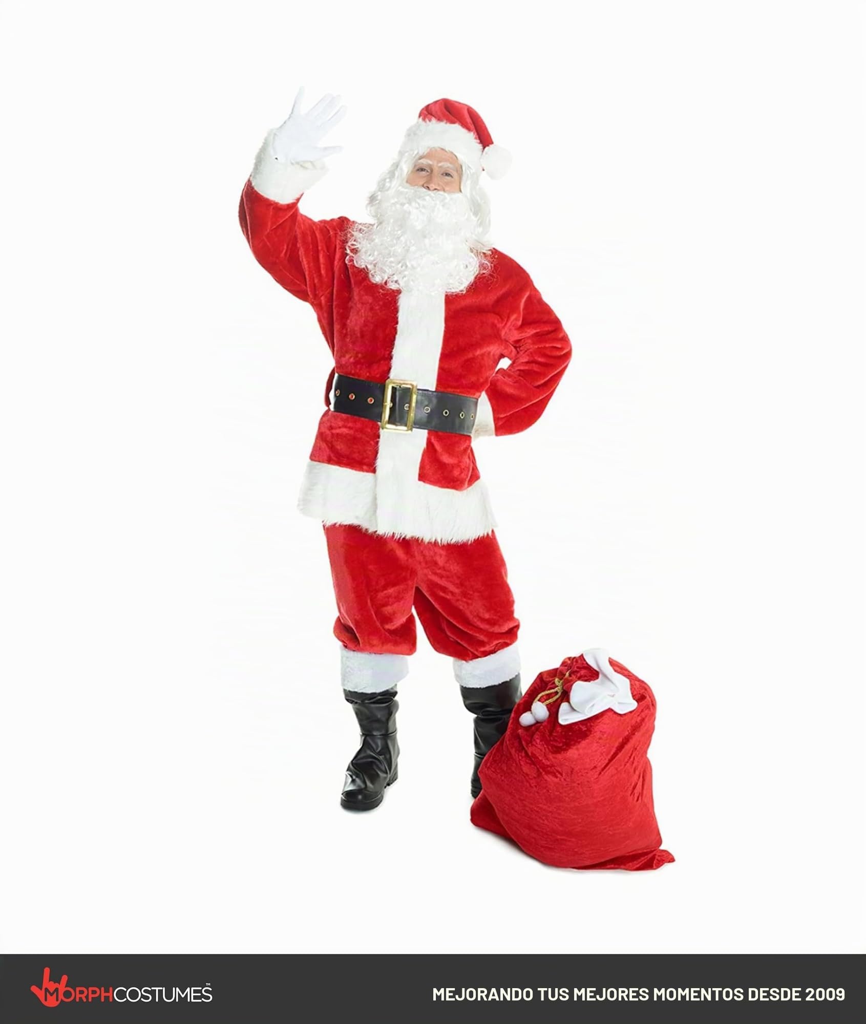 Morph Disfraz Papa Noel Adulto, Disfraz Navidad Halloween Adulto