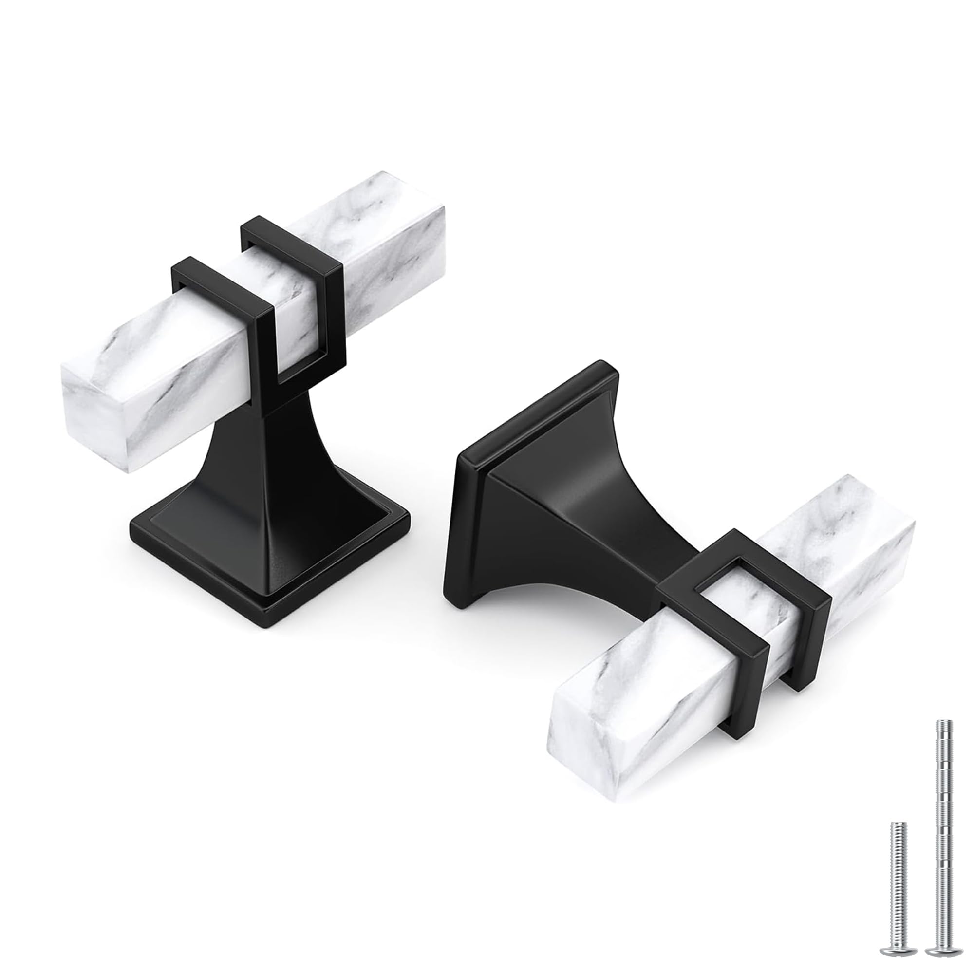 Boutons de placard en marbre blanc pour relooker votre cuisine et vos tiroirs