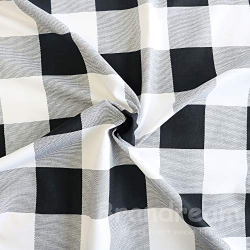 Brandream White Black Nursery Bedding Buffalo Plaid Neutral Baby Bedding 3 Piece Patchwork Blanket Set, Fitted Sheet, Crib Skirt #TOP6