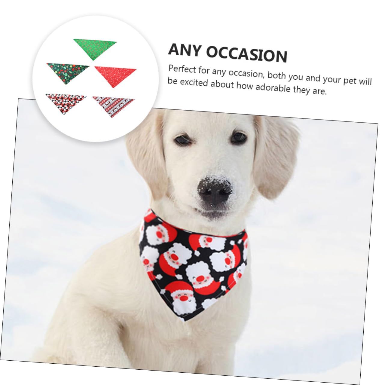 Mipcase 15pezzi Bandana Natalizia per Scarf Triangolare Facile Indossare e Lavabile Accessorio per