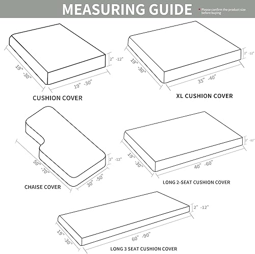 Miniatura 6 de YEMYHOM Fundas de cojín individuales elásticas para sofá biplaza, fundas de cojín de repuesto suaves para sofá, protector de muebles a cuadros