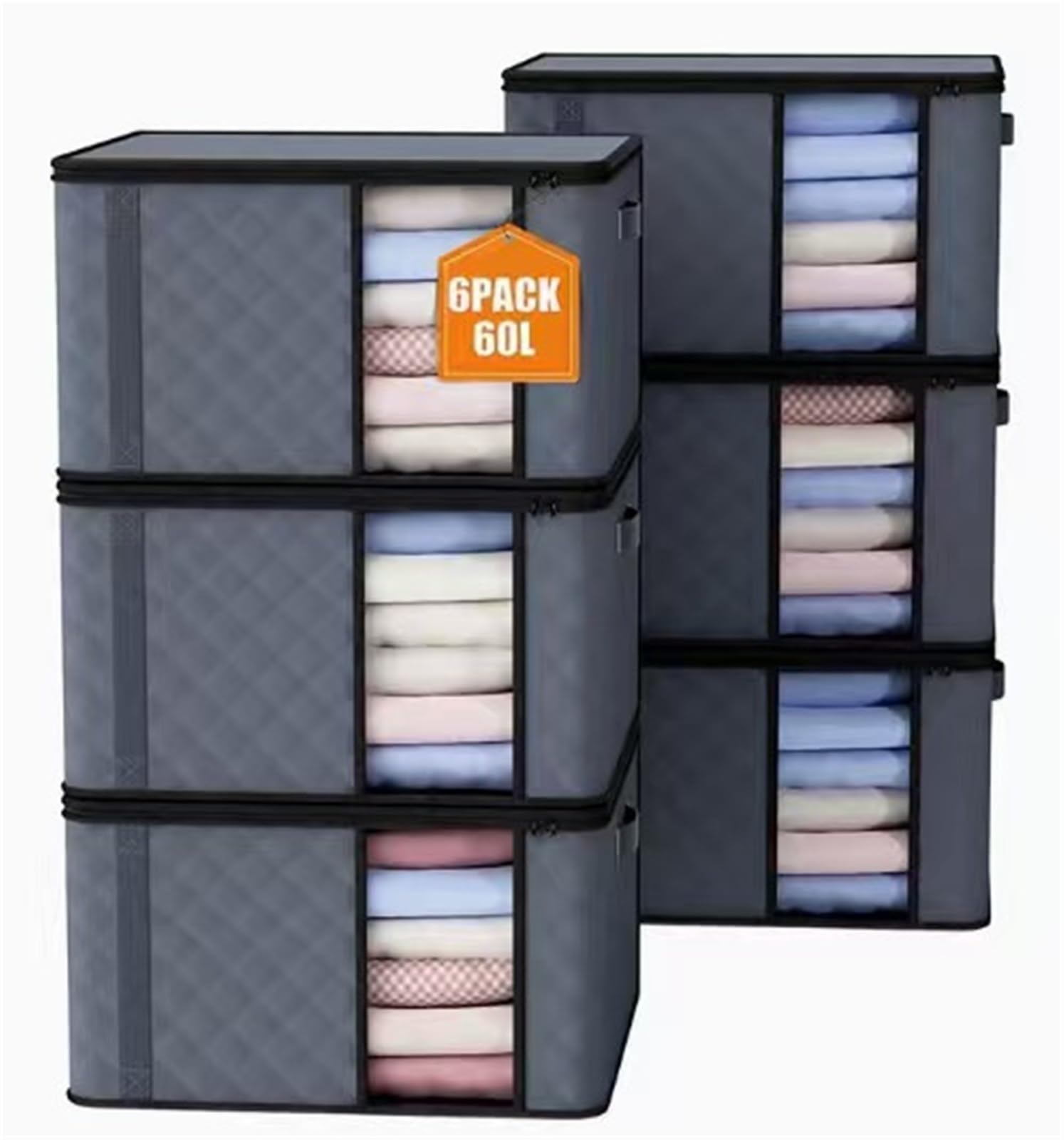 XILEUDUOD Clothes Storage Bins with Lids Clothing Storage Box
