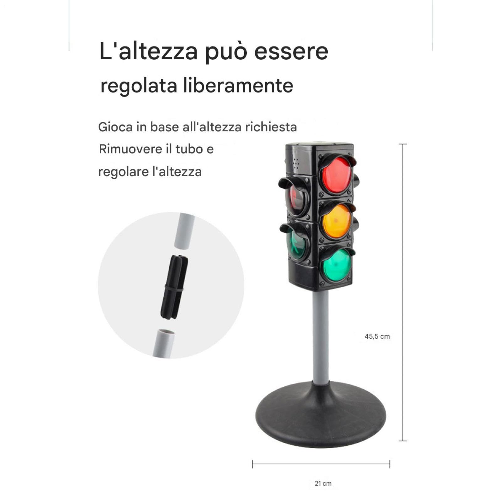 Giocattolo Semaforo - Modello Segnale | Modellini Di Traffico, Modellini Di Segnale Da 25 Cm Di Altezza, Semaforo Educativo Per Giochi Di Finzione, Attività Di Apprendimento In Età Prescolare
