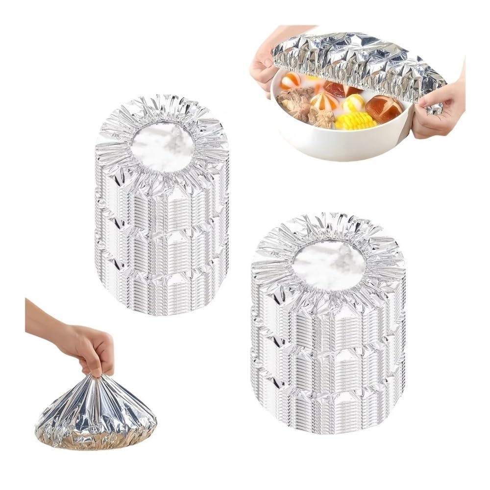 100Pcs Reusable Elastic Sealing Covers Food Safe Heat Retaining Wraps