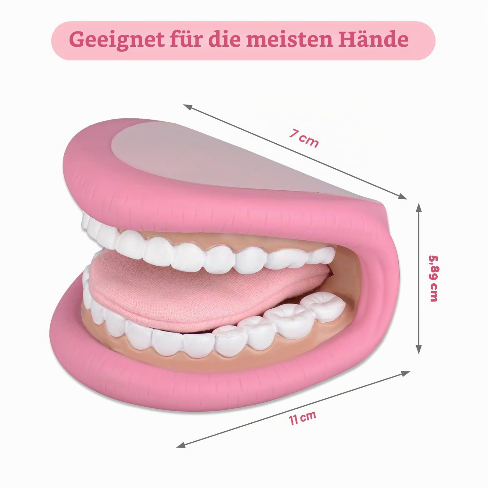 Ultrassist Mund Handpuppe mit Zunge für Kinder, Mundpuppe für Sprachtherapie, inklusive Zahnbürste