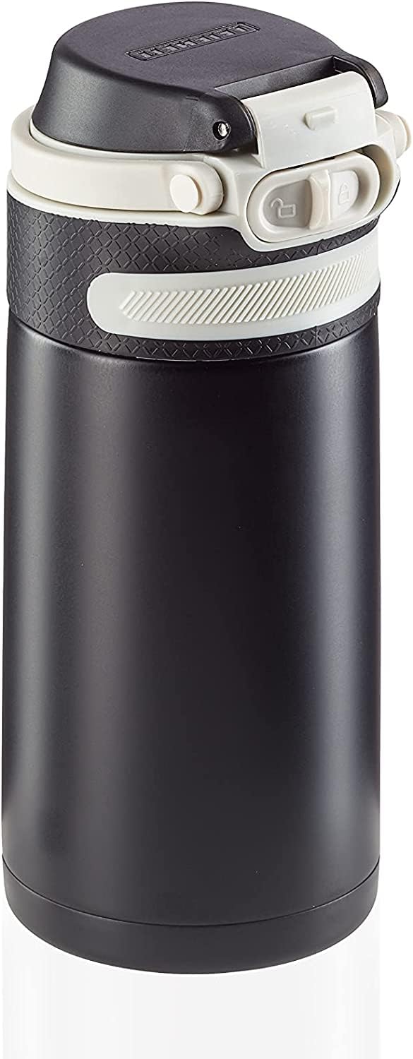 Leifheit LF Insulation Mug Flip 350ml BLK (3243), 17.5 x 17.5 x 22 cm